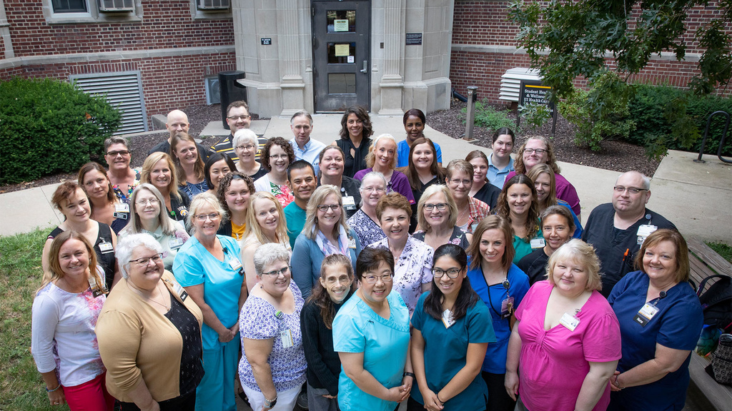 group photo of Student Health staff